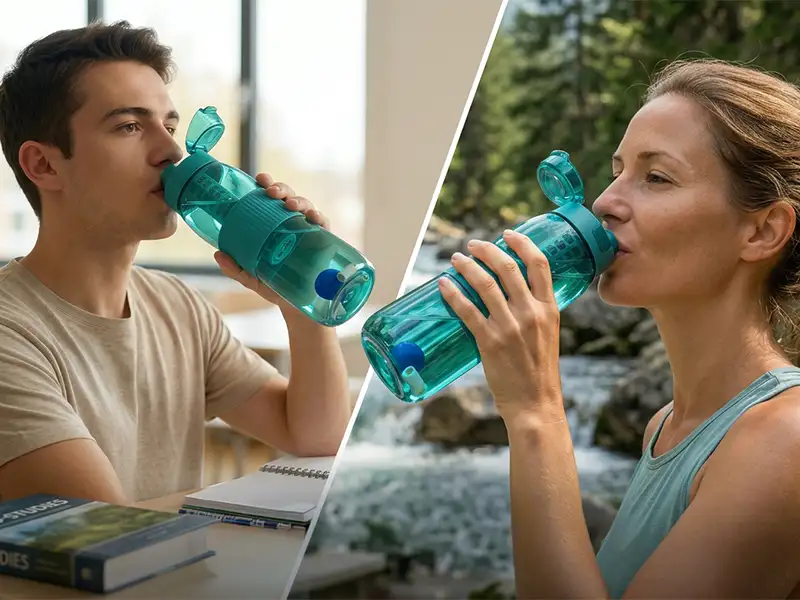 1 cartouche supplémentaire offerte avec la gourde filtrante Amilo