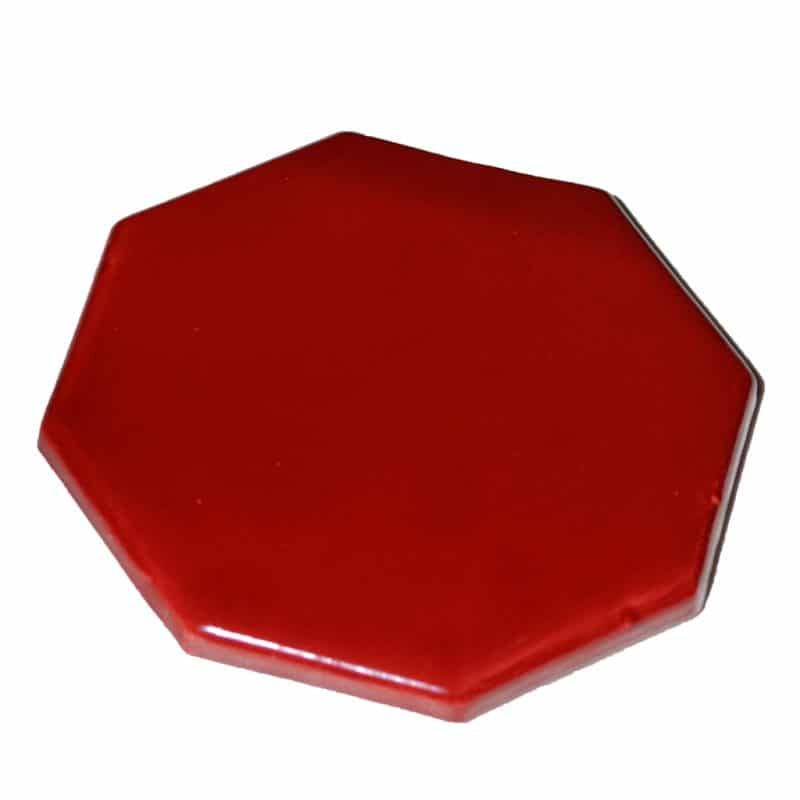 Plateau biocéram hexagonal rouge