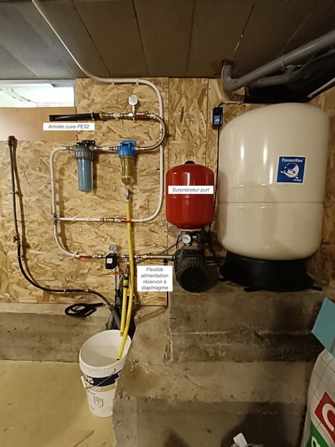 Exemple de potabilisation d'eau de pluie chez un client Amilo